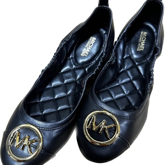 NEW MICHAEL KORS Women's Carmen Toe Cap Ballet in Faux Leather Size 8.5M - Picture 2 of 5